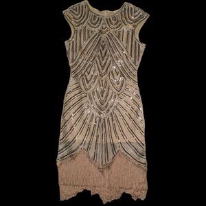 Stunning Sequin Cocktail Dress with Tassles